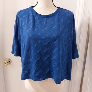 Blue Reebok Cropped Boxy Shirt